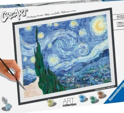 Ravensburger CreArt Peinture aux numéros - Van Gogh La nuit étoilée 30x40 cm^ Peinture