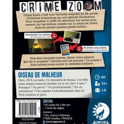 Abysse Corp Crime Zoom Oiseau de Malheur^ Jeux D'Ambiance|Jeux De Stratégie Et De Réflexion