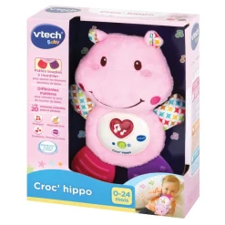 VTech Croc' hippo rose^ Doudous|Peluches Musicales Et Lumineuses