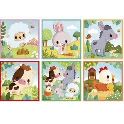 Janod Cubes animaux de la ferme^Enfant Puzzles Bébés Et Enfants