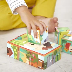 Janod Cubes animaux de la ferme^Enfant Puzzles Bébés Et Enfants
