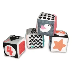 Clementoni Cubes en tissu - Noir et blanc^ Jouets À Encastrer Et À Empiler