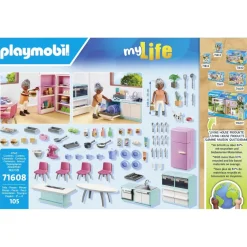Playmobil Cuisine avec ilôt central My Life 71608^ La Ville, La Police Et Les Secours
