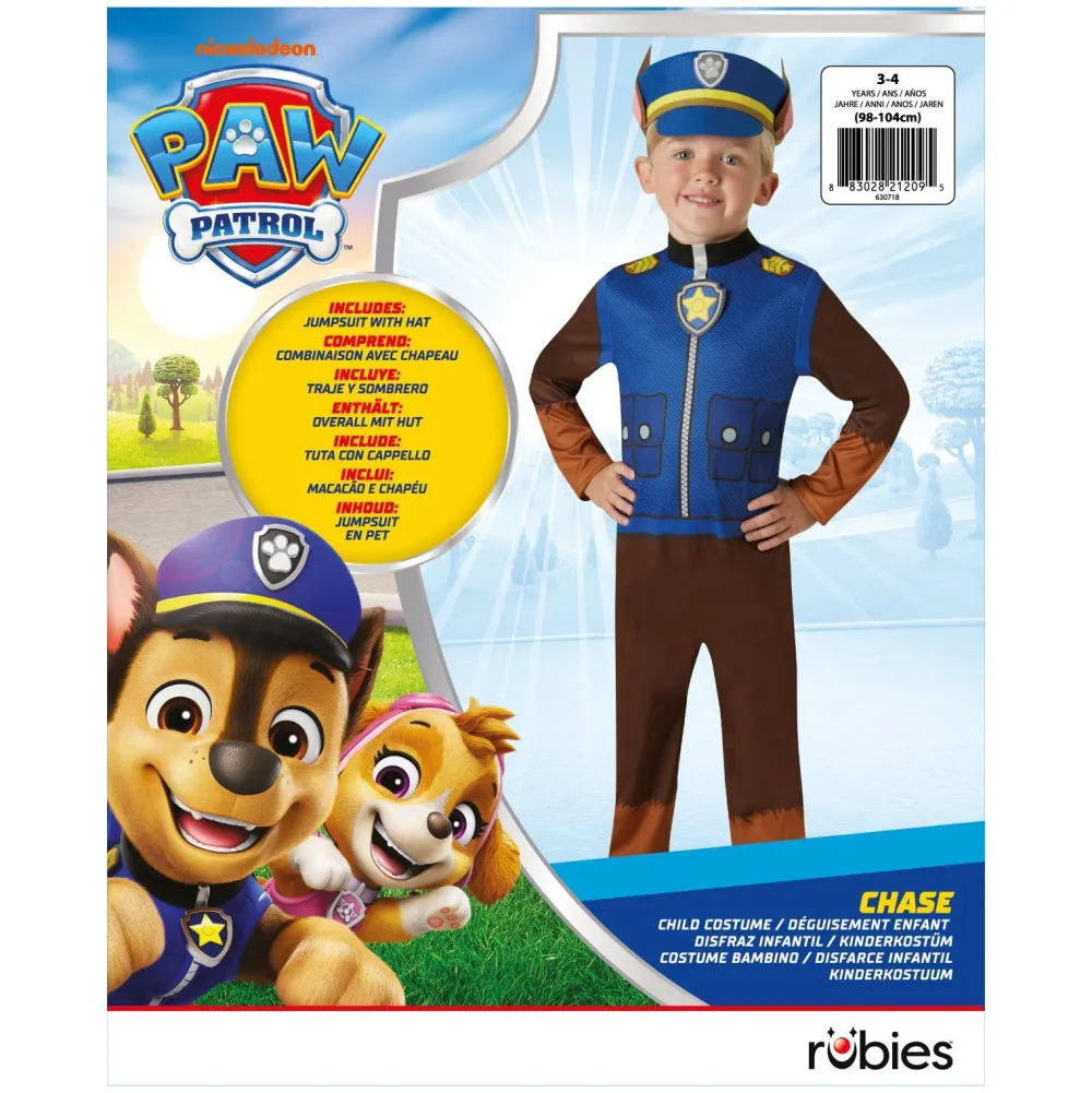 Rubies Déguisement classique Chase 3-4 ans^ Déguisements Personnages