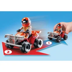 Playmobil Duo de cascadeurs avec quad et moto MY LIFE 71808^ Le Sport, Les Loisirs Et Les Vacances
