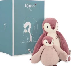 Kaloo Duo De Peluches Manchots Roses Doux Et Rassurants Avec Rubans En C^ Doudous