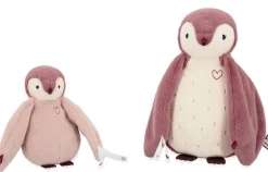 Kaloo Duo De Peluches Manchots Roses Doux Et Rassurants Avec Rubans En C^ Doudous