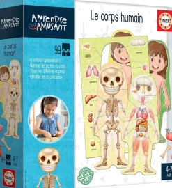 Educa Borras - Le Corps Humain, Jeu Éducatif^ Apprentissage Des Parties Du Corps