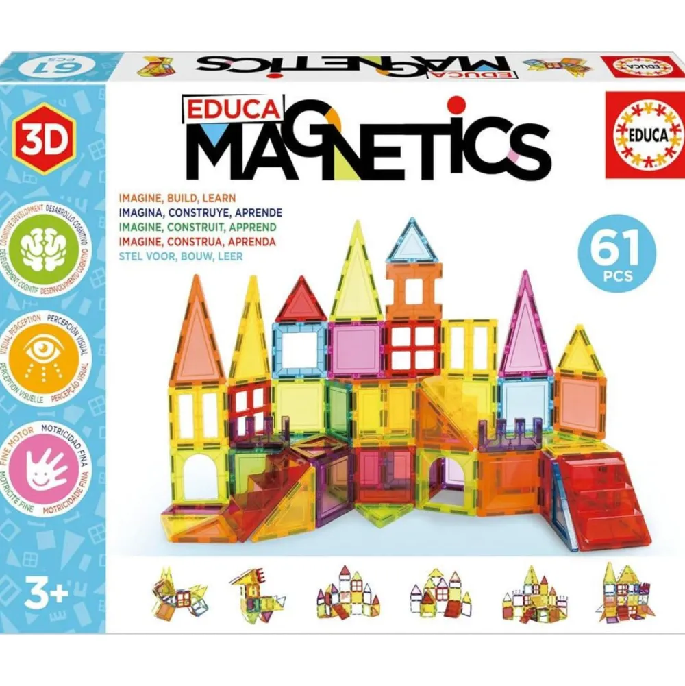 Educa Borras Educa magnetics 61 pièces - Construction puzzle en 3D^ Jeux De Construction Aimantés Et Magnétiques