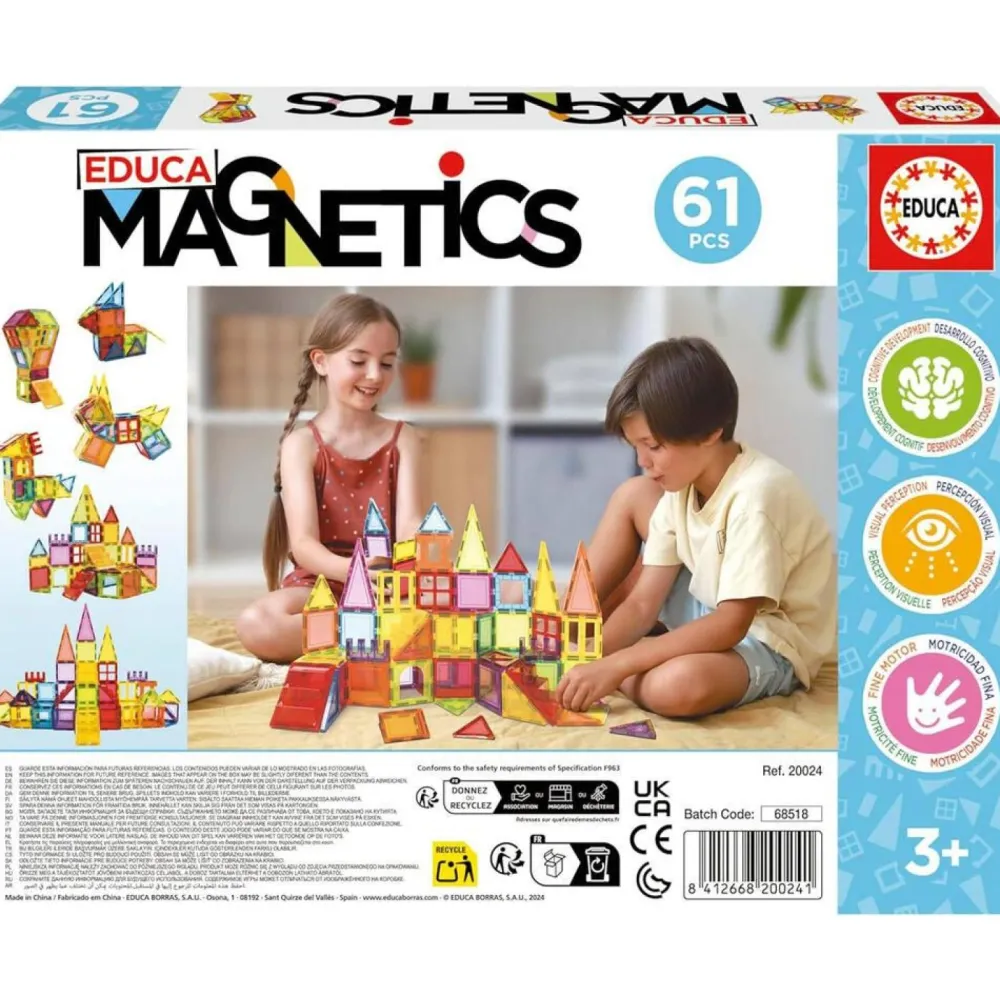 Educa Borras Educa magnetics 61 pièces - Construction puzzle en 3D^ Jeux De Construction Aimantés Et Magnétiques