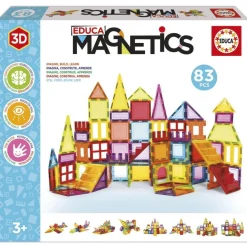 Educa Borras Educa magnetics 83 pièces - Construction en 3D^ Jeux De Construction Aimantés Et Magnétiques