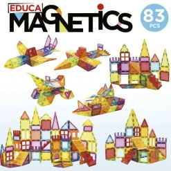 Educa Borras Educa magnetics 83 pièces - Construction en 3D^ Jeux De Construction Aimantés Et Magnétiques