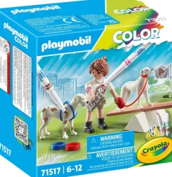 Playmobil Educatrice avec chiens - Color 71517^ Le Sport, Les Loisirs Et Les Vacances