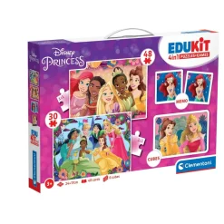 Clementoni Edukit 4 en 1 Disney Princesse^Enfant Puzzles Bébés Et Enfants