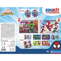 Clementoni Edukit 4 en 1 Spidey^Enfant Puzzles Bébés Et Enfants