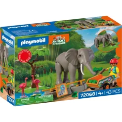 Playmobil Eléphant et soigneur animalier Animal & Friends 72068^ Les Animaux