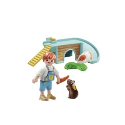 Playmobil Enfant avec 2 cochons d'Inde et accessoires My Life 71746^ Les Animaux