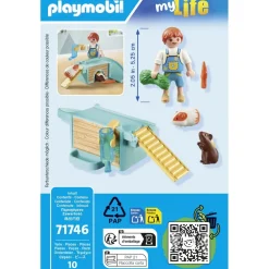 Playmobil Enfant avec 2 cochons d'Inde et accessoires My Life 71746^ Les Animaux