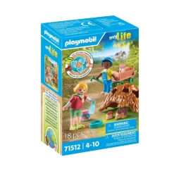 Playmobil Enfants avec famille de hérissons My Life 71512^ La Ville, La Police Et Les Secours