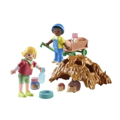Playmobil Enfants avec famille de hérissons My Life 71512^ La Ville, La Police Et Les Secours