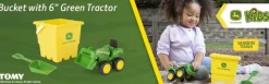 Ensemble Bac À Sable John Deere Avec Seau Et Camion-benne^ Jeux D'Eau Et De Plage