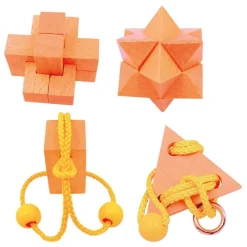 Gigamic Ensemble De 4 Casse-têtes En Bois^ Jeux De Stratégie Et De Réflexion