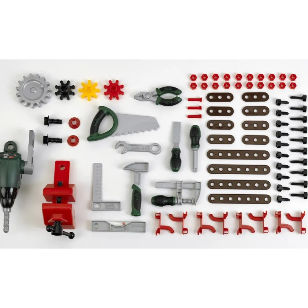 Klein Etabli atelier Bosch 77 accessoires et perceuse à colonne^ Bricolage