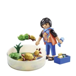 Playmobil Famille de tortues dans un terrarium My Life 71748^ Les Animaux