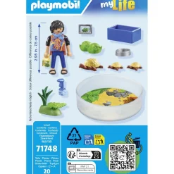 Playmobil Famille de tortues dans un terrarium My Life 71748^ Les Animaux