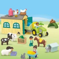 Playmobil Ferme avec Tracteur Junior 71656^ La Ferme Et L'Univers Agricole|Les Figurines Interactives Et À Fonction