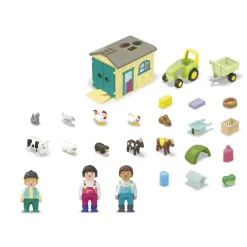 Playmobil Ferme avec Tracteur Junior 71656^ La Ferme Et L'Univers Agricole|Les Figurines Interactives Et À Fonction