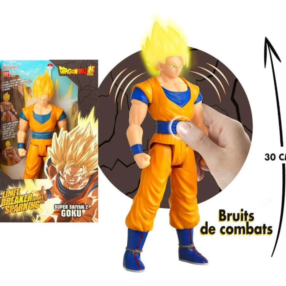 Bandai Figurine géante sparking - son et lumière Goku super Saiyan 2 - Dragon Ball^ Les Héros Et Personnages