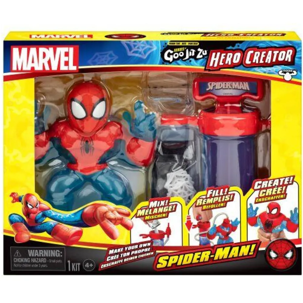 Moose Figurine Hero Creator Spider-Man Go - Goo Jit Zu Marvel^ Les Figurines Interactives Et À Fonction
