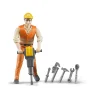 Bruder Figurine ouvrier de chantier avec accessoires^ La Ville, La Police Et Les Secours