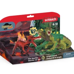 Schleich Figurine Saurien de feu VS Lézard de la jungle Eldrador^ Les Monstres, Les Robots Et La Science-Fiction