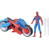 Hasbro Figurine Spiderman Sur Moto 10 Cm -^ Les Héros Et Personnages