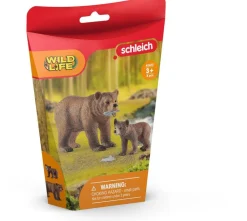 Schleich Figurines Maman Grizzly Avec Ourson - Détails^ Les Animaux