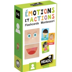 Headu Flashcards Emotions & Action Montessori^ Apprentissage Des Parties Du Corps|Autres Apprentissages