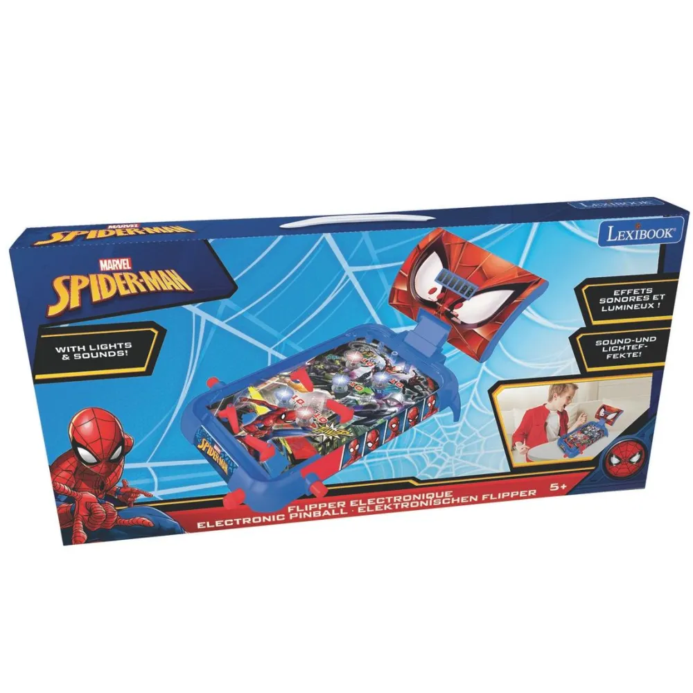 Lexibook Flipper électronique Spiderman avec effet^ Jeux D'Action Et D'Adresse