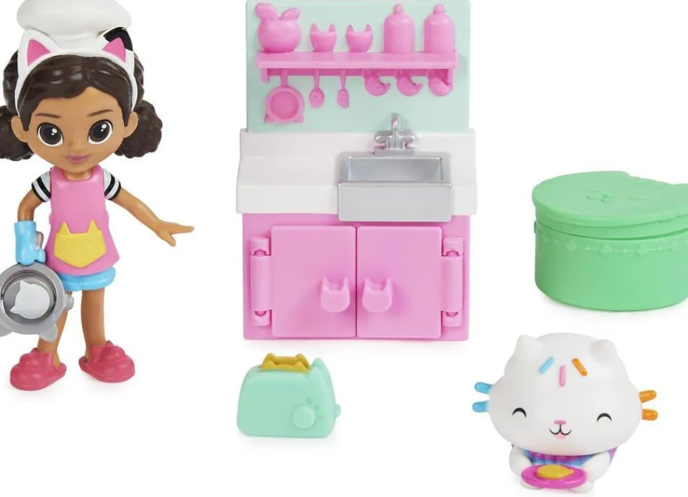 Spin Master Gabby Et La Maison Magique - Pack De 2 Figurines Avec Accessoires Patisseries^ Mini-Univers
