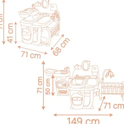 Smoby Grande maison des bébés Baby Nurse^ Mobilier Pour Poupons