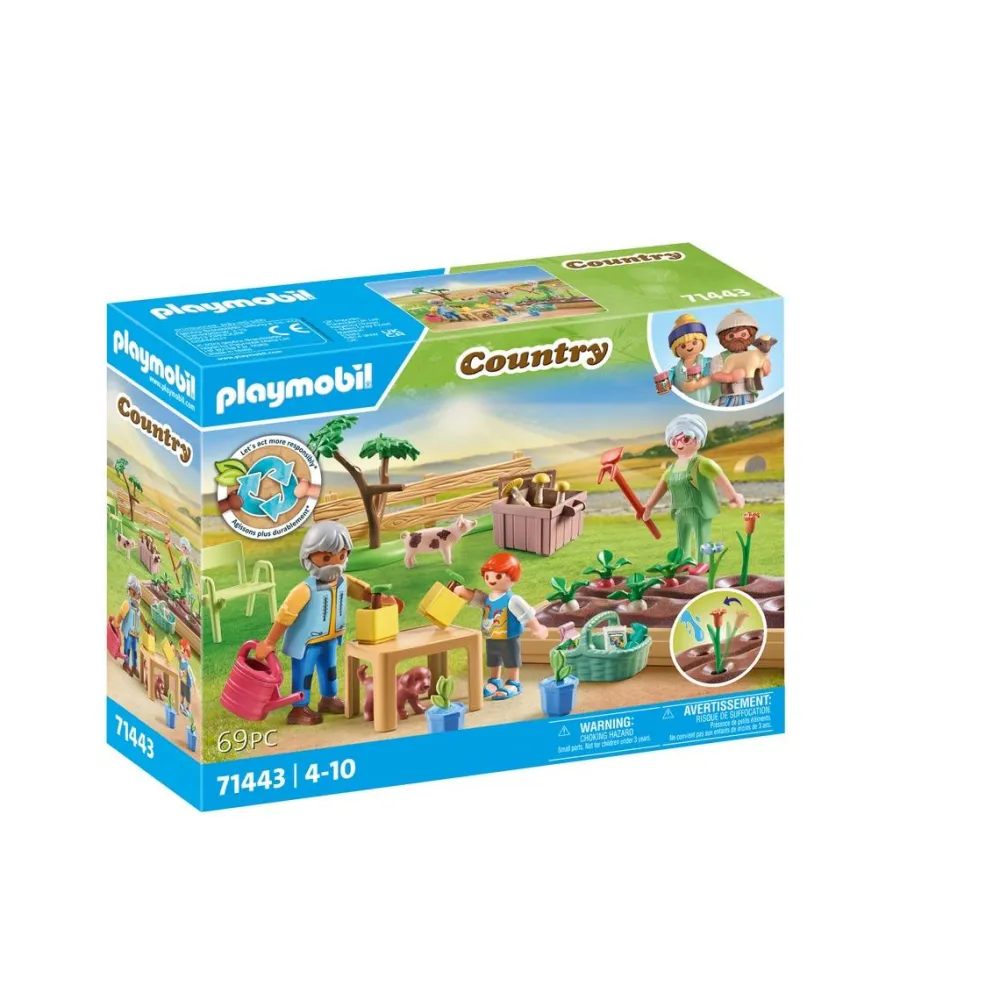 Playmobil Grands-parents et potager - Country 71443^ La Ferme Et L'Univers Agricole