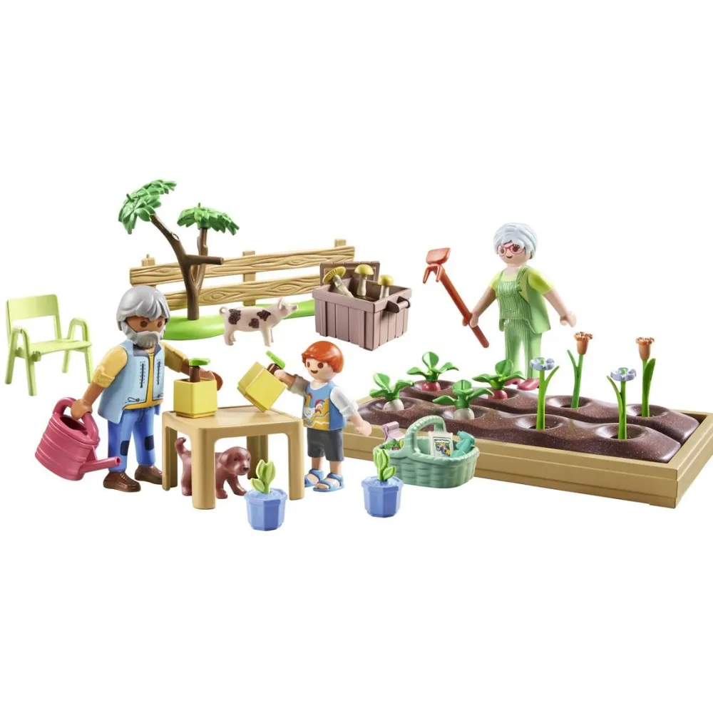 Playmobil Grands-parents et potager - Country 71443^ La Ferme Et L'Univers Agricole