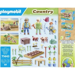 Playmobil Grands-parents et potager - Country 71443^ La Ferme Et L'Univers Agricole