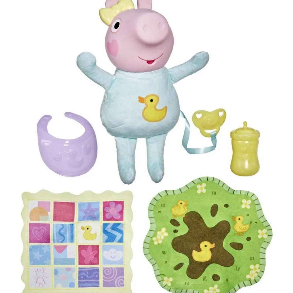 Hasbro Gros câlins Evie - Petite sœur de Peppa Pig^ Peluches Électroniques Interactives