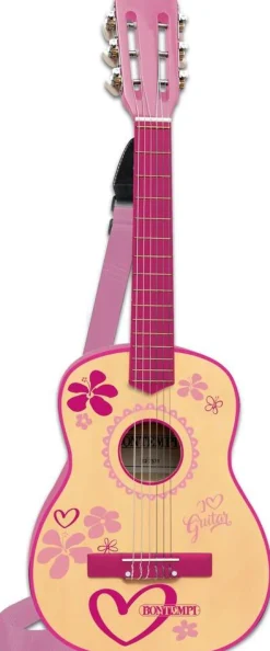 Bontempi Guitare En Bois Avec Bandoulière Pour Jeunes Filles^ Pianos, Guitares Et Instruments À Cordes