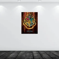 Harry Potter - Toile Imprimée Blason Hogwarts 60x80 Cm^ Mobilier Et Décoration