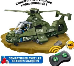 WISE BLOCK Hélicoptère de combat militaire radiocommandé à construire^ Police, Pompiers Et Secours