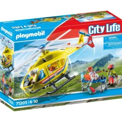 Playmobil Hélicoptère de secours City Life 71203^ La Ville, La Police Et Les Secours