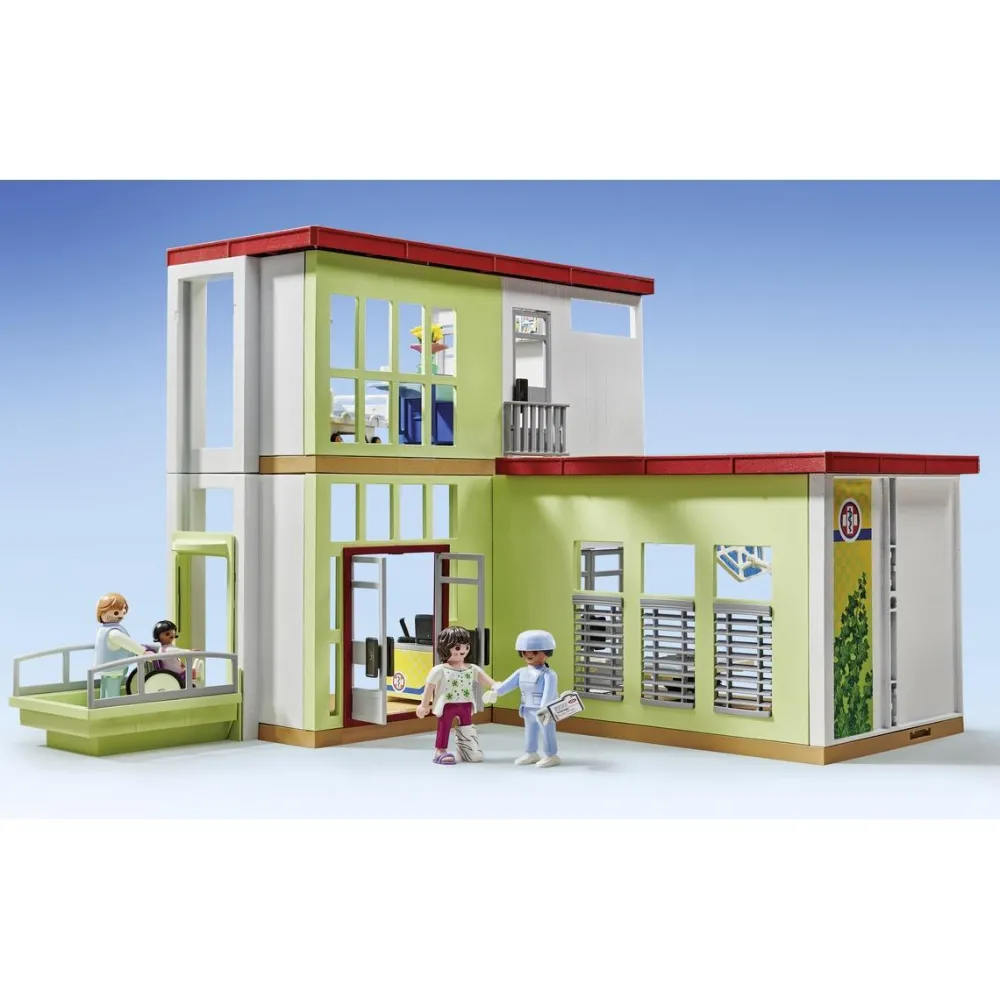 Playmobil Hôpital aménagé avec toit végétal Action Heroes 71615^ La Ville, La Police Et Les Secours
